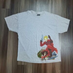 Trigun T Shirt Men's 3XL Gray Vash Graphic Loot Wear Anime Badlands Rumble